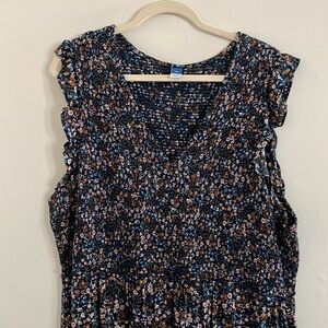 Navy floral maxi dress